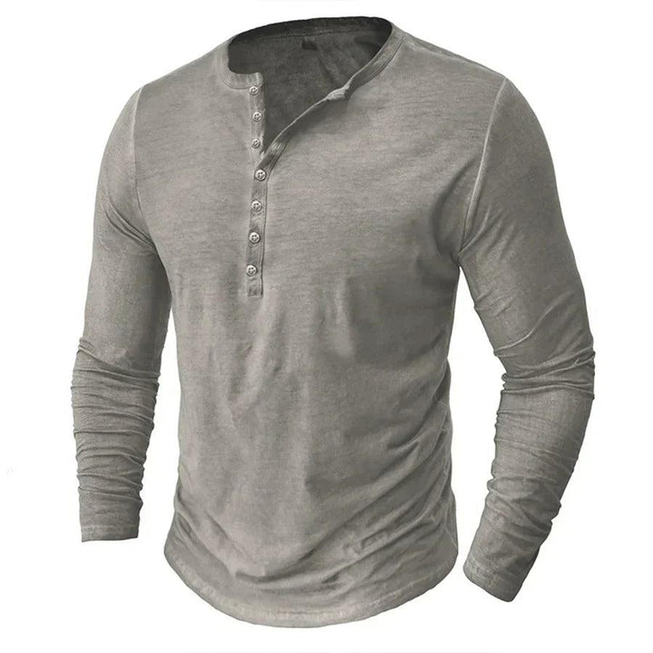 Cooper | Men's Casual Slim-Fit Cotton Henley Shirt