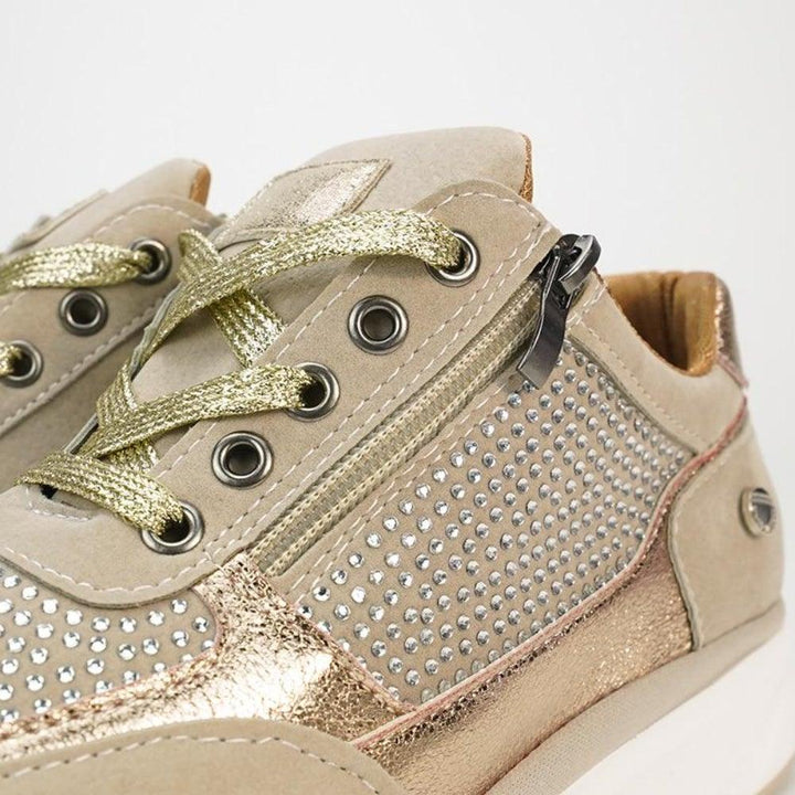 Kelly | Women's Sparkly Platform Lace-Up Sneakers