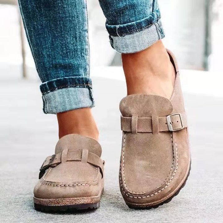 Lexi | Women's Orthopedic Slip-On Suede Buckle Loafers