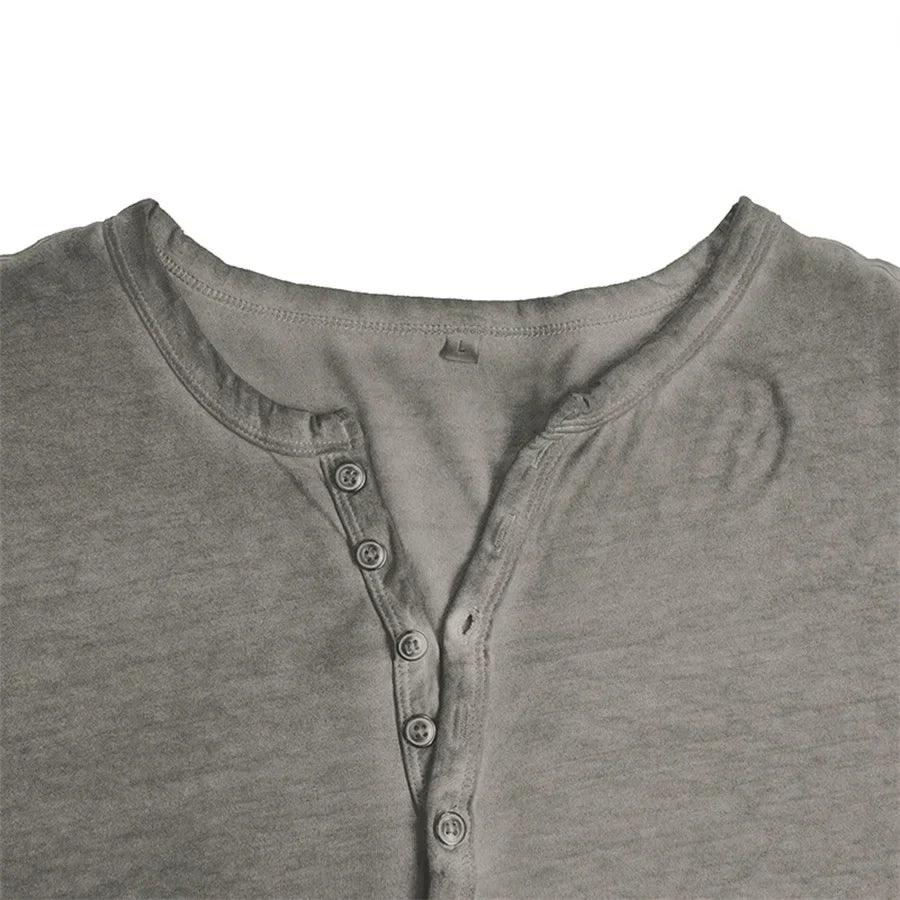 Cooper | Men's Casual Slim-Fit Cotton Henley Shirt