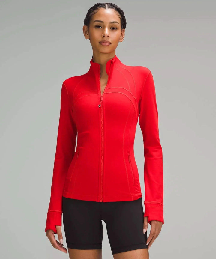 Women's Athleisure High Neck Zip Up Jacket With Pockets