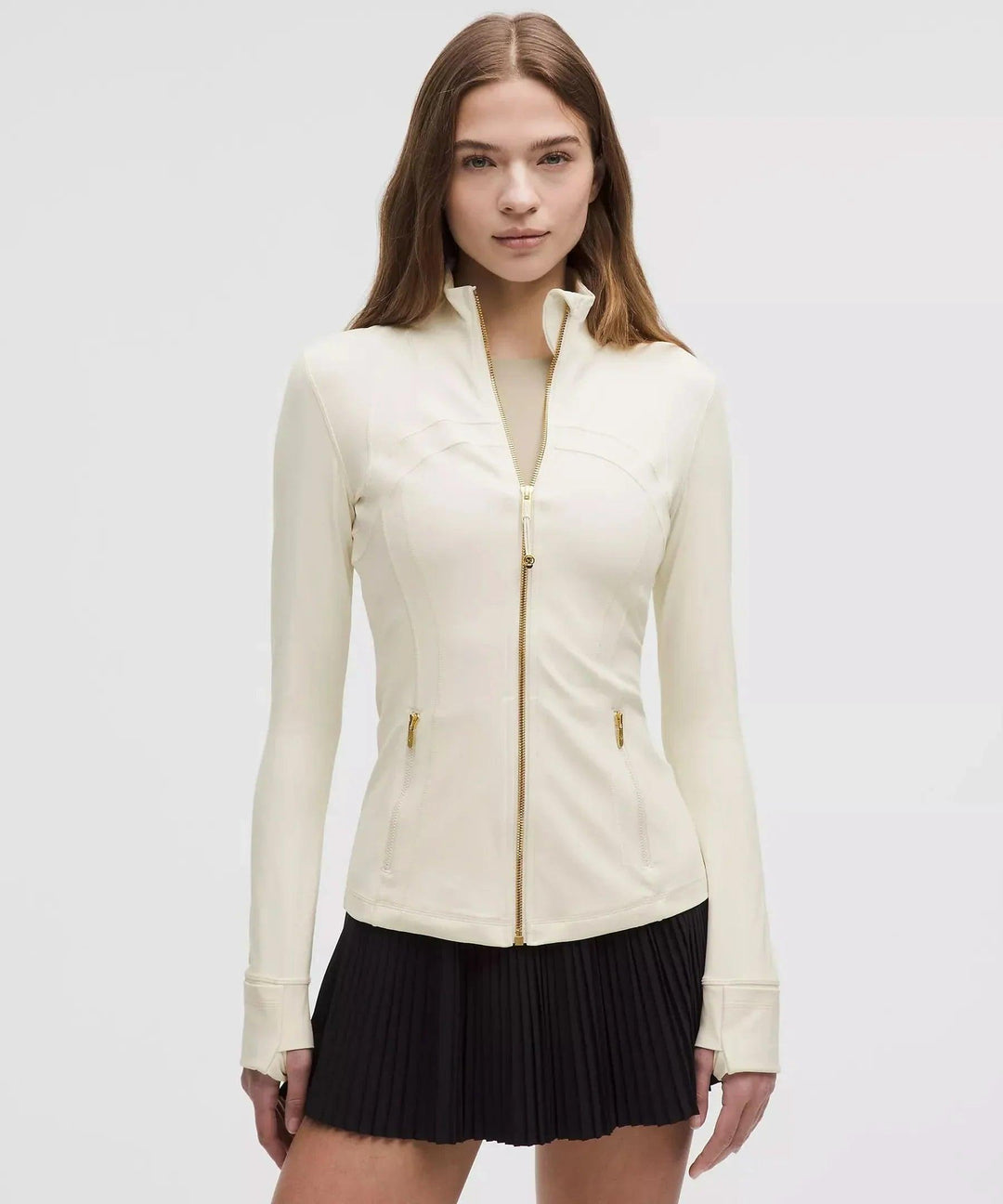 Women's Athleisure High Neck Zip Up Jacket With Pockets