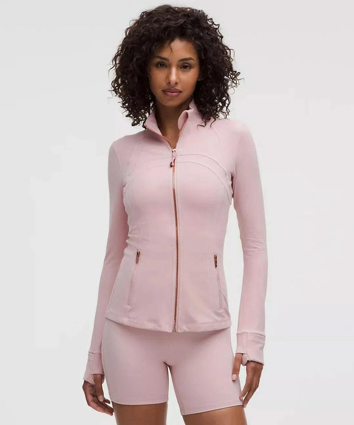 Women's Athleisure High Neck Zip Up Jacket With Pockets