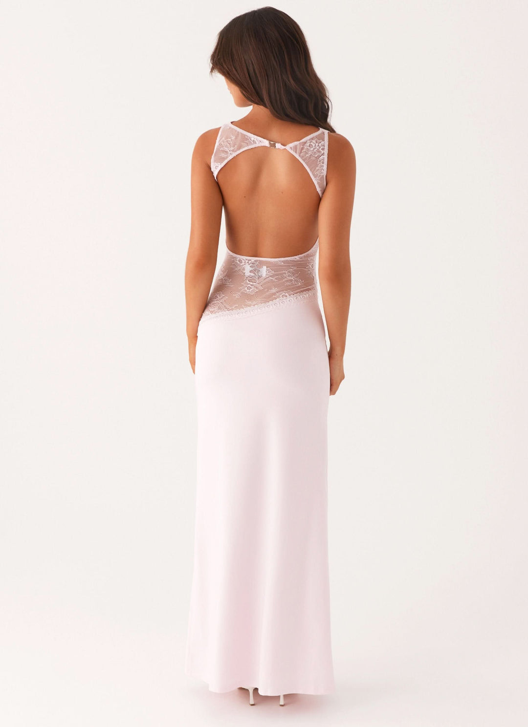 Women's Cocktail Sleeveless Lace Cutout Maxi Dress