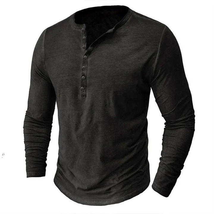 Cooper | Men's Casual Slim-Fit Cotton Henley Shirt