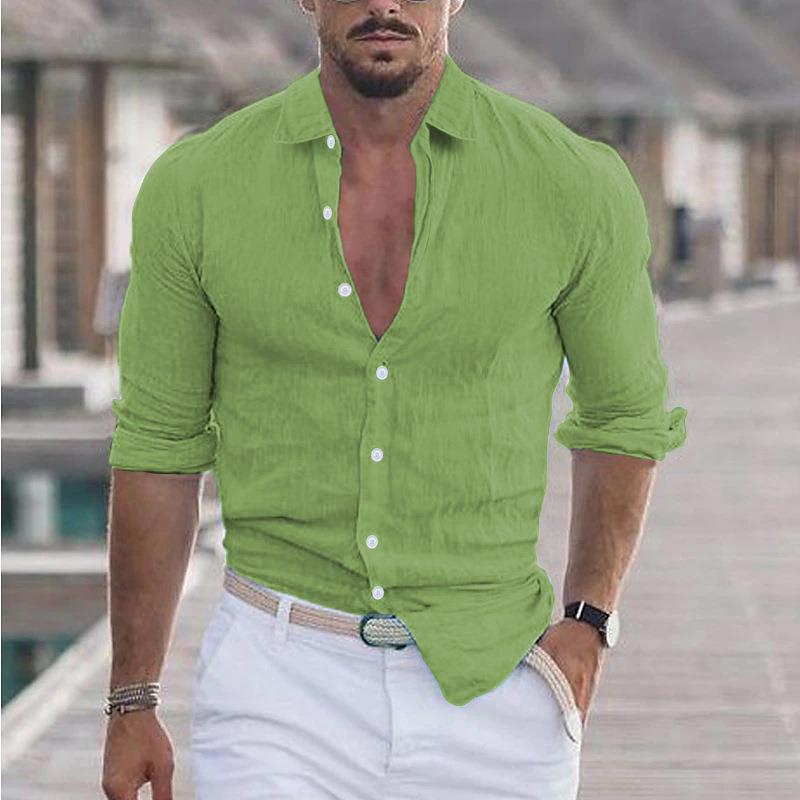 Kyrie | Men's Classic Summer Linen Button-Down Shirt
