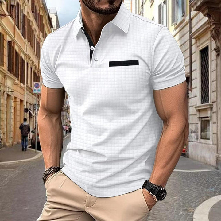 George | Men's Slim Fit Contrast Collar Structured Polo Shirt