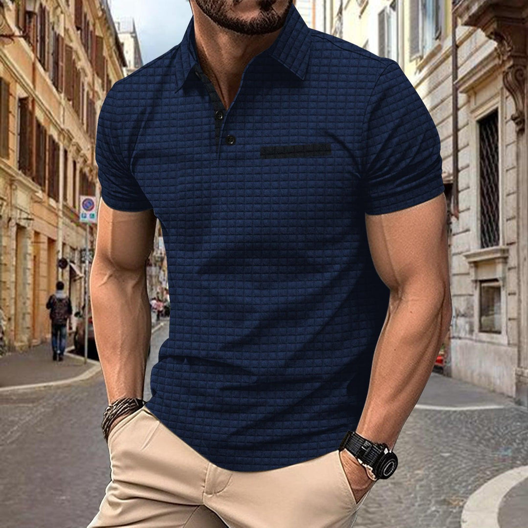 George | Men's Slim Fit Contrast Collar Structured Polo Shirt