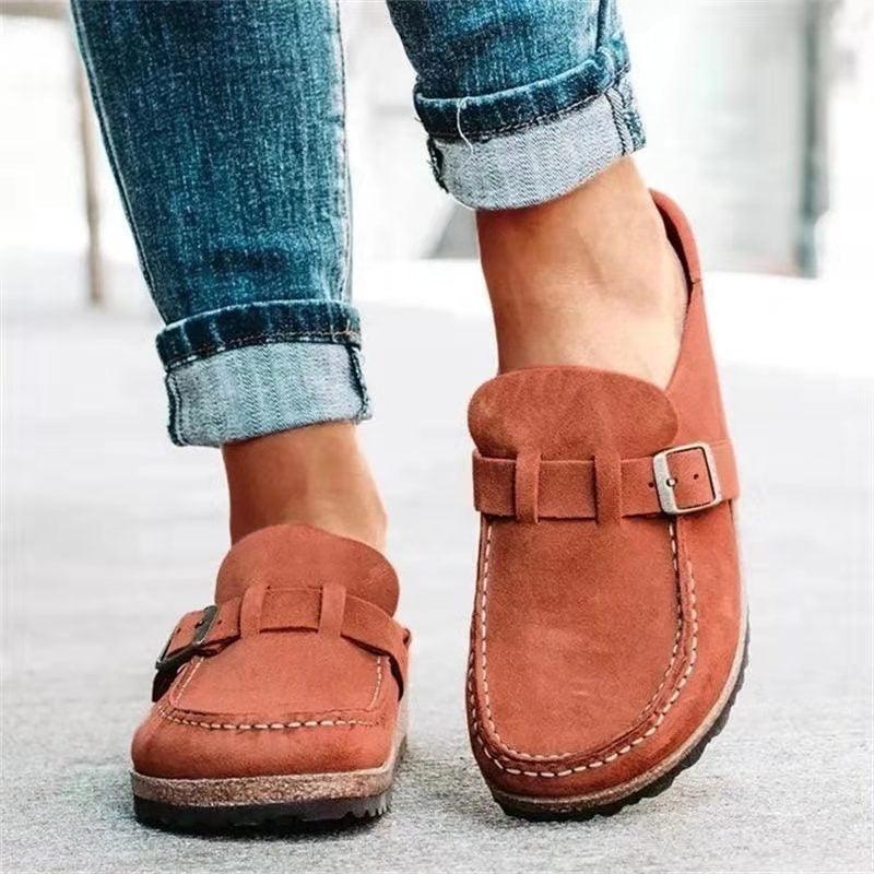 Lexi | Women's Orthopedic Slip-On Suede Buckle Loafers