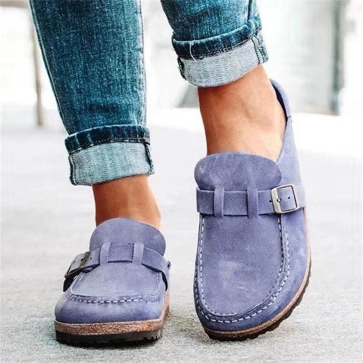 Lexi | Women's Orthopedic Slip-On Suede Buckle Loafers