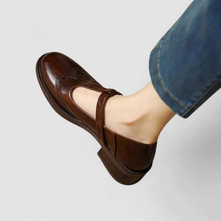 Myla | Women's Leather T-Strap Mary Jane Shoes