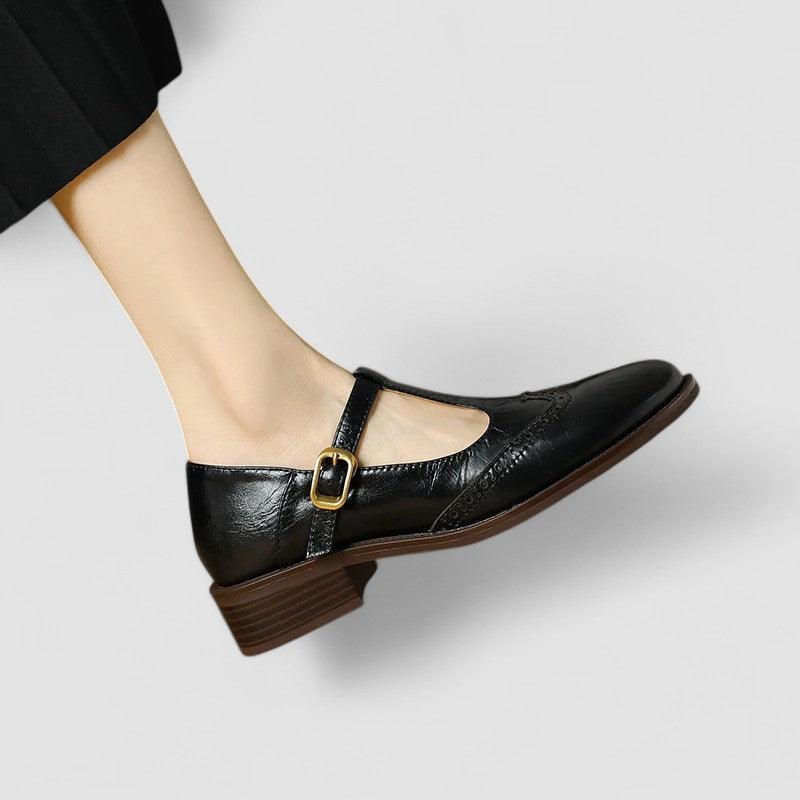 Myla | Women's Leather T-Strap Mary Jane Shoes