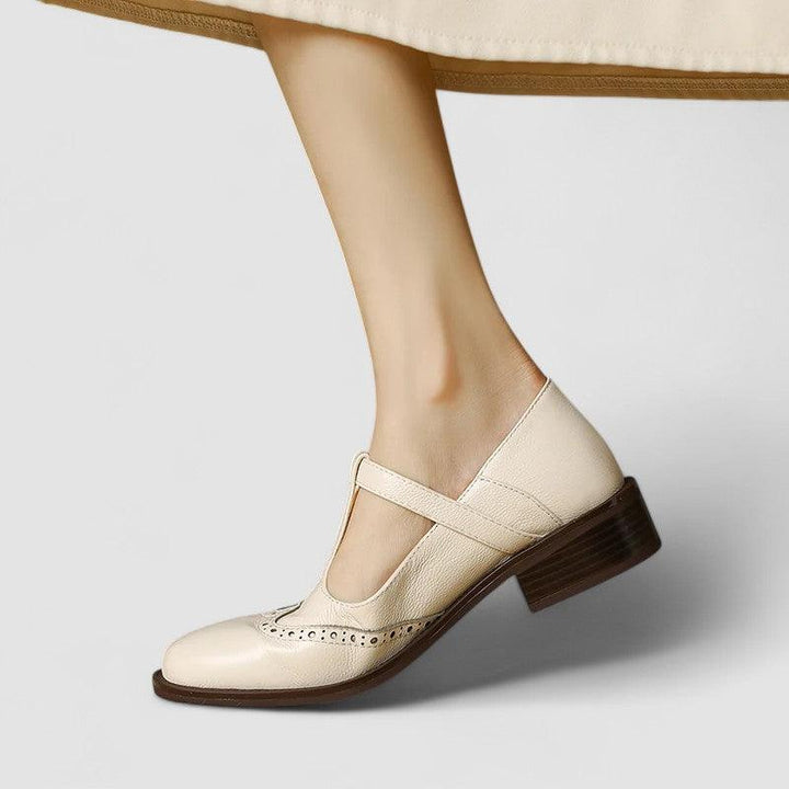 Myla | Women's Leather T-Strap Mary Jane Shoes