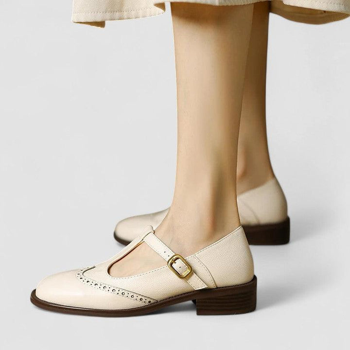 Myla | Women's Leather T-Strap Mary Jane Shoes