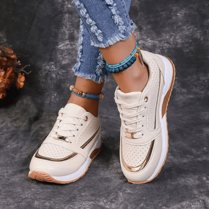 Maggie | Women's Perforated Platform Low-Top Sneakers