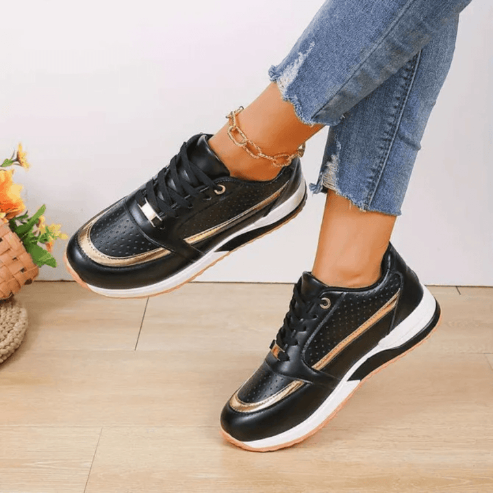 Maggie | Women's Perforated Platform Low-Top Sneakers