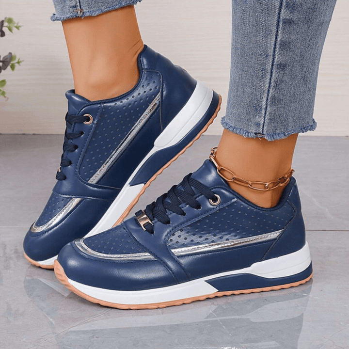 Maggie | Women's Perforated Platform Low-Top Sneakers