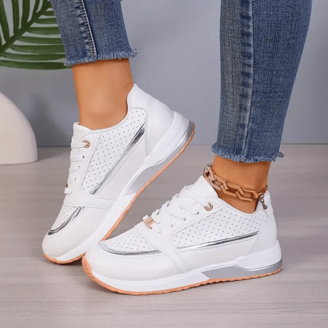 Maggie | Women's Perforated Platform Low-Top Sneakers