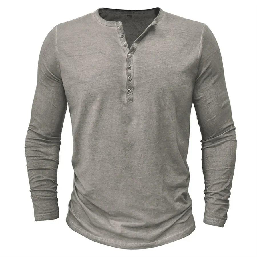 Cooper | Men's Casual Slim-Fit Cotton Henley Shirt