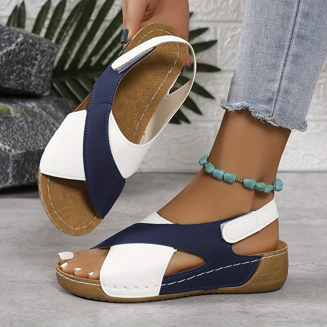Kayla | Women's Color-Block Slingback Wedge Sandals