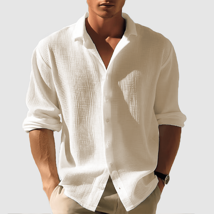 Zander | Men's Classic Lapel Collar Button-Down Shirt