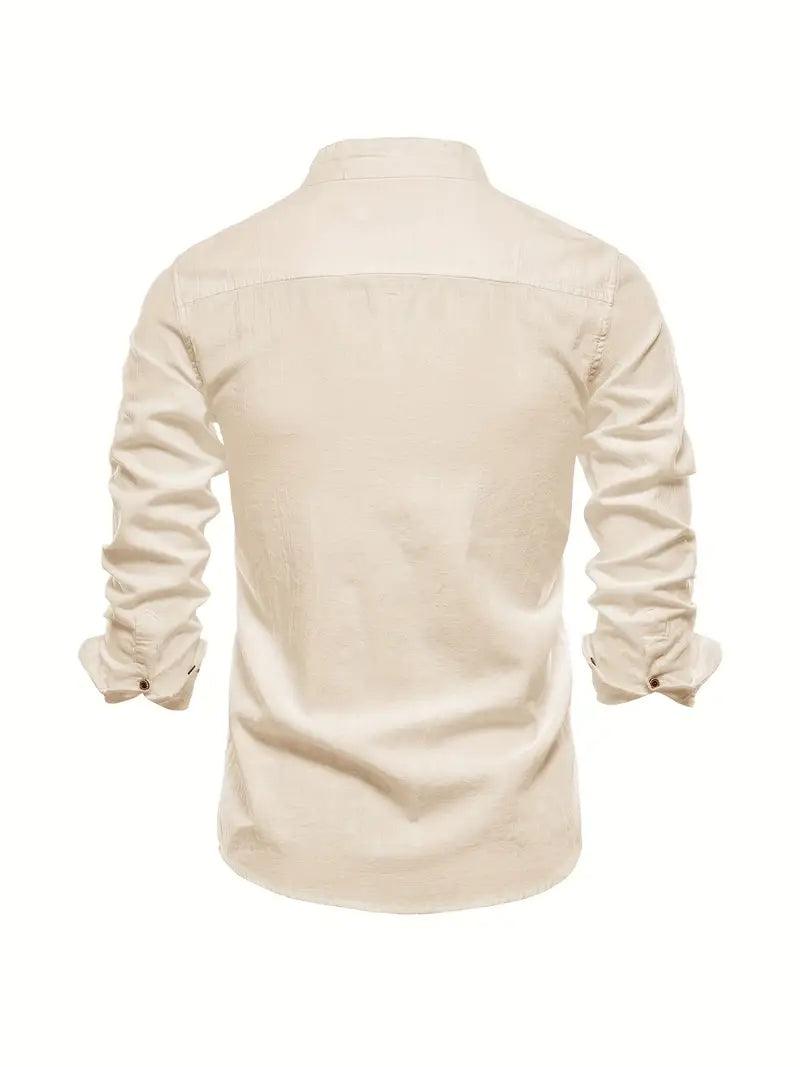 Henry | Men's Mandarin Collar Button-Down Shirt