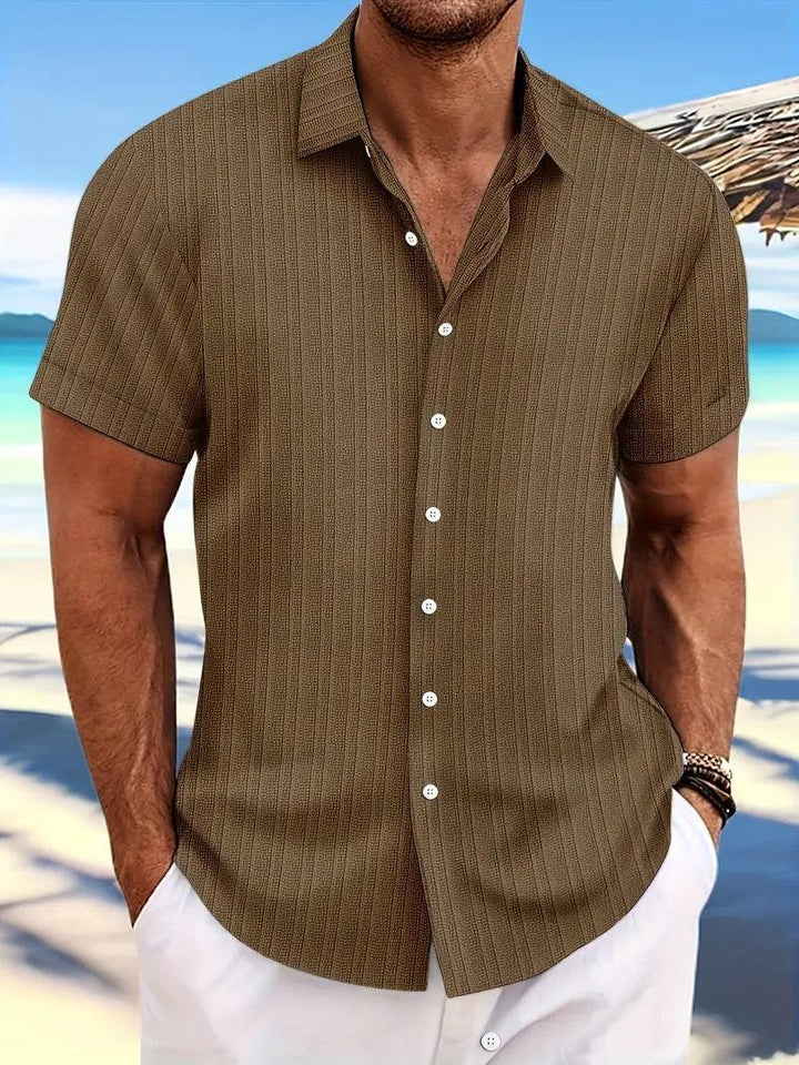 Collin | Men's Short Sleeve Button Down Linen Shirt
