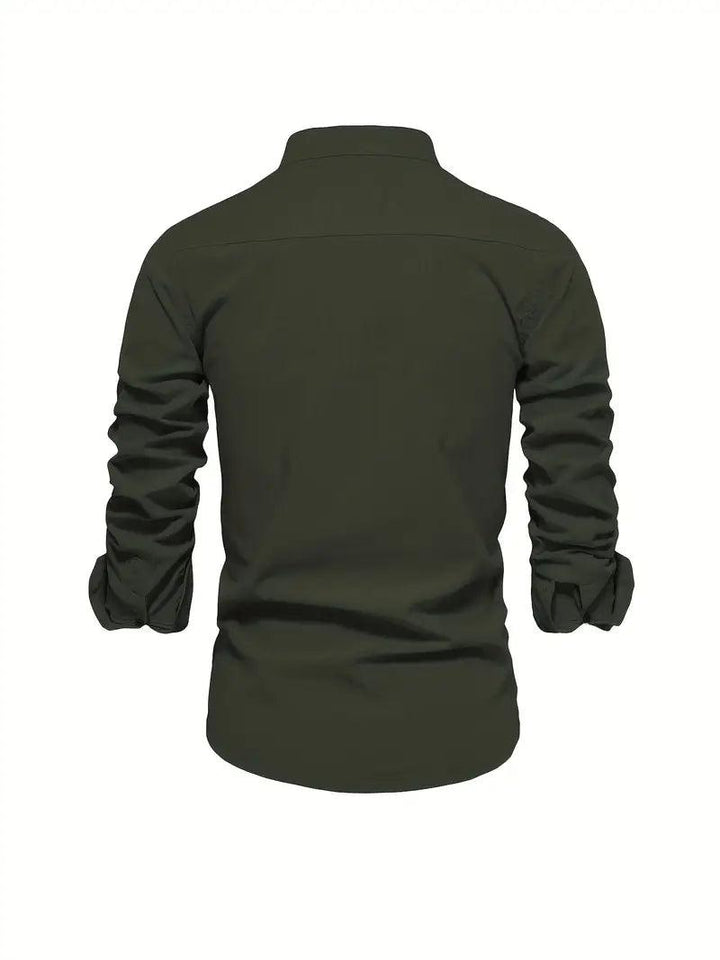 Henry | Men's Mandarin Collar Button-Down Shirt