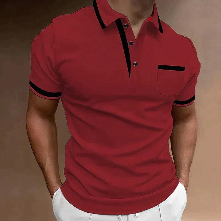 Evan | Men's Classic Contrast Trim Polo Shirt