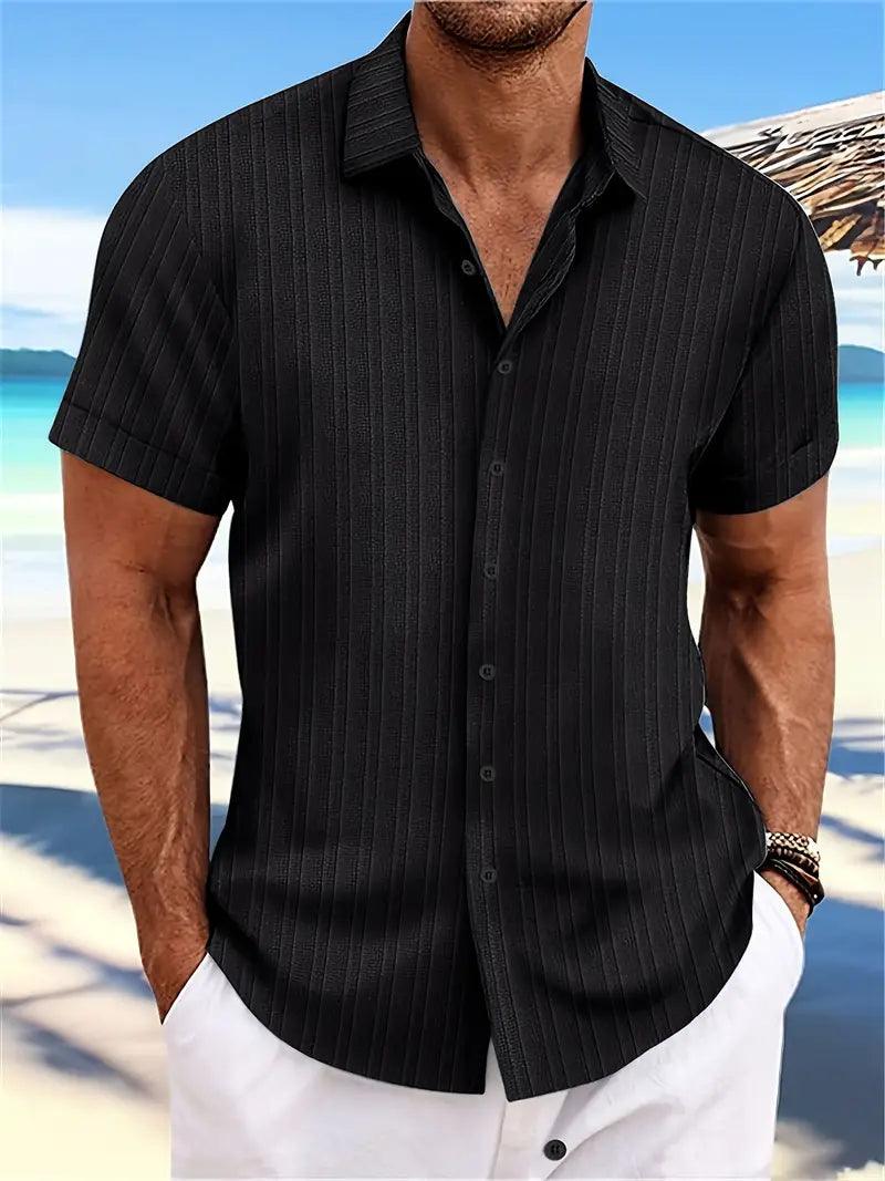 Collin | Men's Short Sleeve Button Down Linen Shirt
