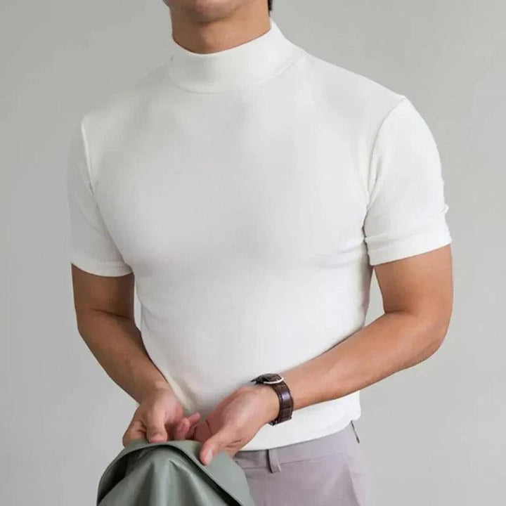 Jojo | Men's Slim Fit Mock Neck Short Sleeve T Shirt