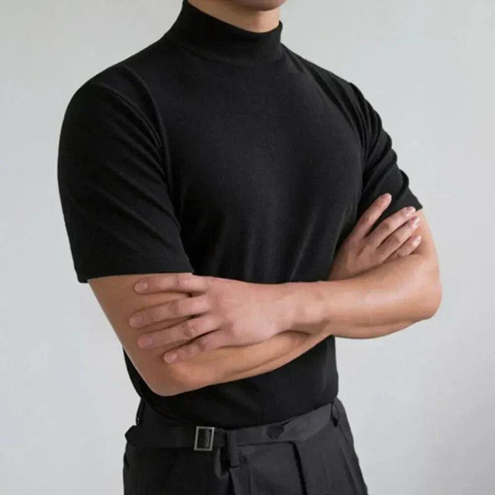 Jojo | Men's Slim Fit Mock Neck Short Sleeve T Shirt