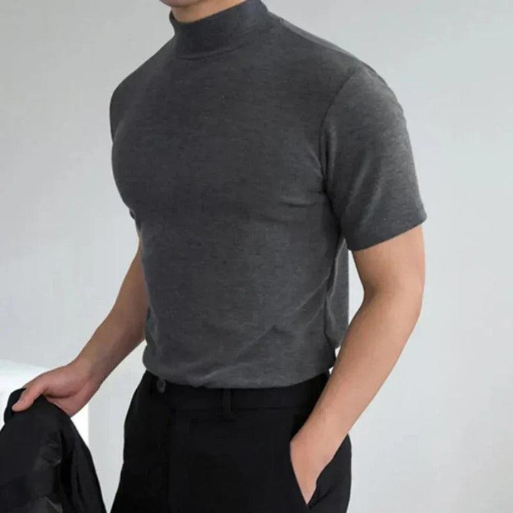 Jojo | Men's Slim Fit Mock Neck Short Sleeve T Shirt