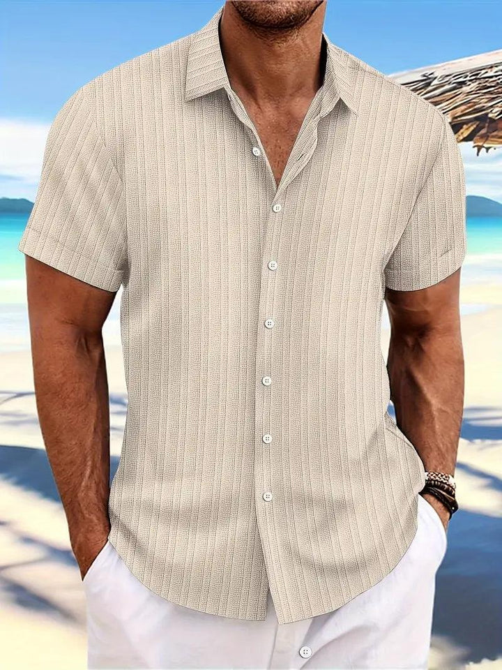 Collin | Men's Short Sleeve Button Down Linen Shirt