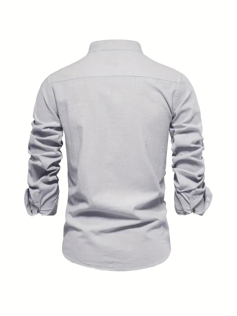 Henry | Men's Mandarin Collar Button-Down Shirt
