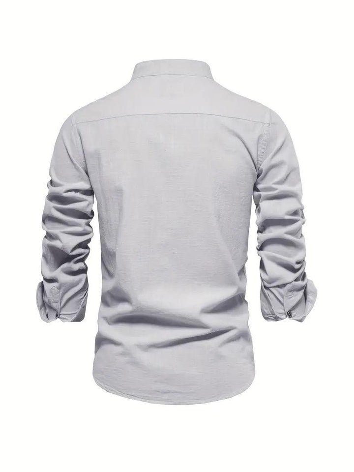 Henry | Men's Mandarin Collar Button-Down Shirt