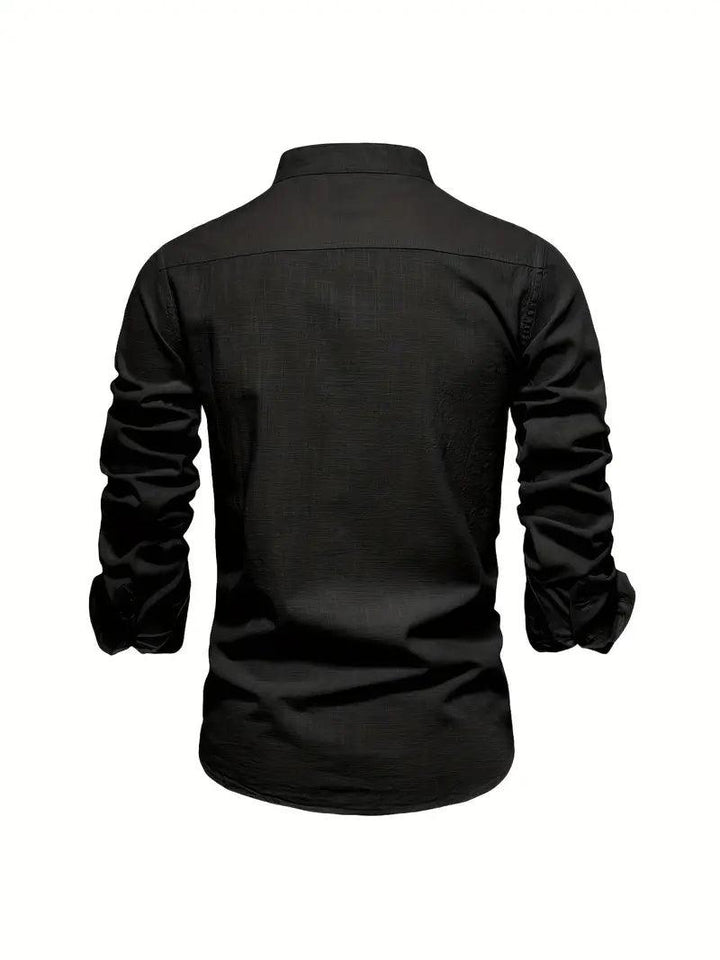 Henry | Men's Mandarin Collar Button-Down Shirt