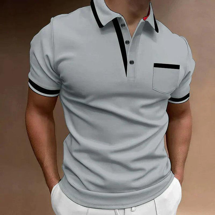 Evan | Men's Classic Contrast Trim Polo Shirt