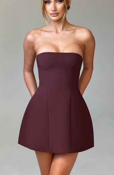 Women's Cocktail Strapless Bubble Mini Dress