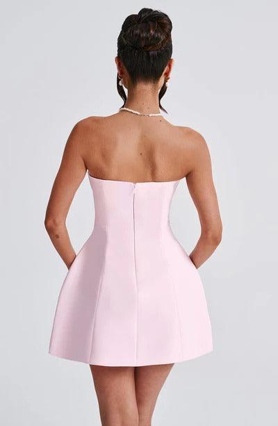 Women's Cocktail Strapless Bubble Mini Dress