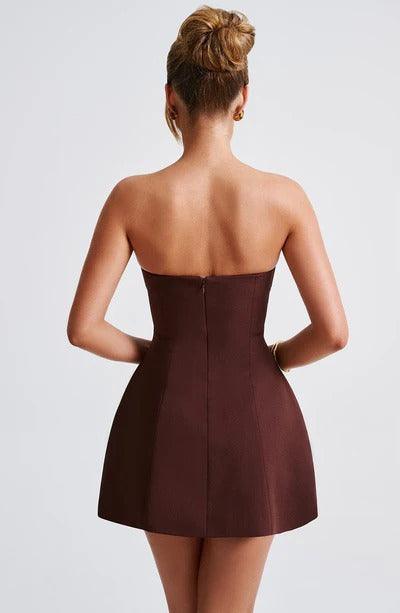 Women's Cocktail Strapless Bubble Mini Dress