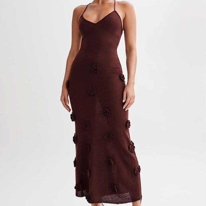 Women's Wedding Guest Floral V Neck Maxi Dress