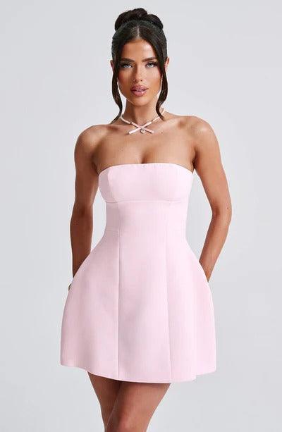 Women's Cocktail Strapless Bubble Mini Dress