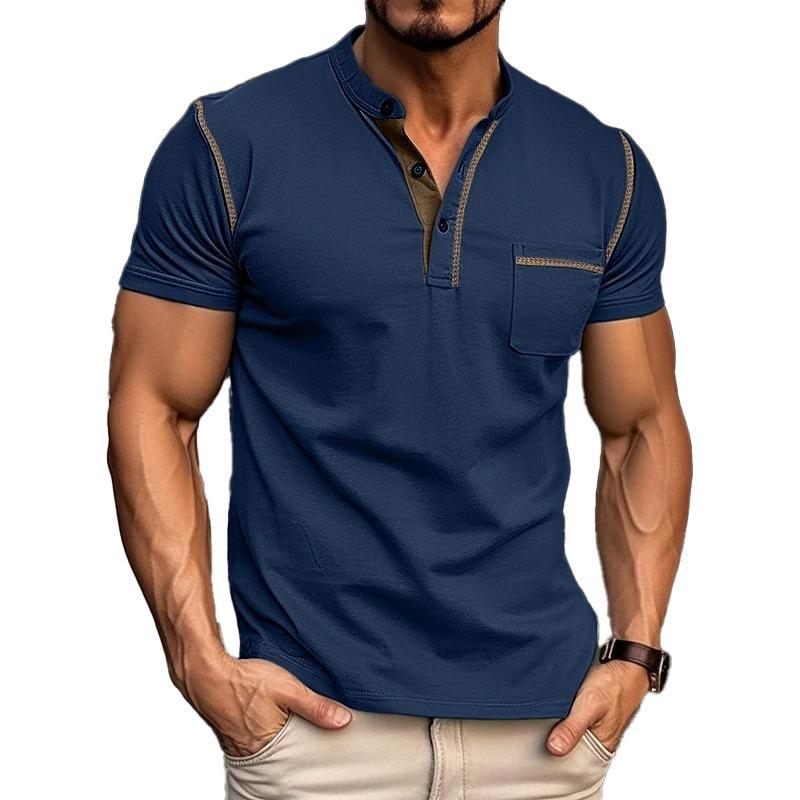 David | Men's Casual Slim-Fit Henley T-Shirt