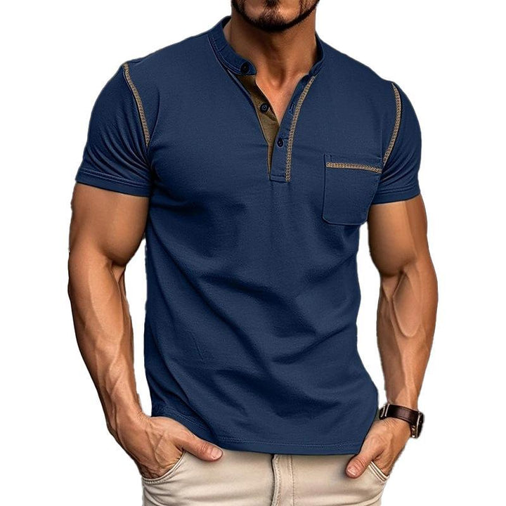 David | Men's Casual Slim-Fit Henley T-Shirt