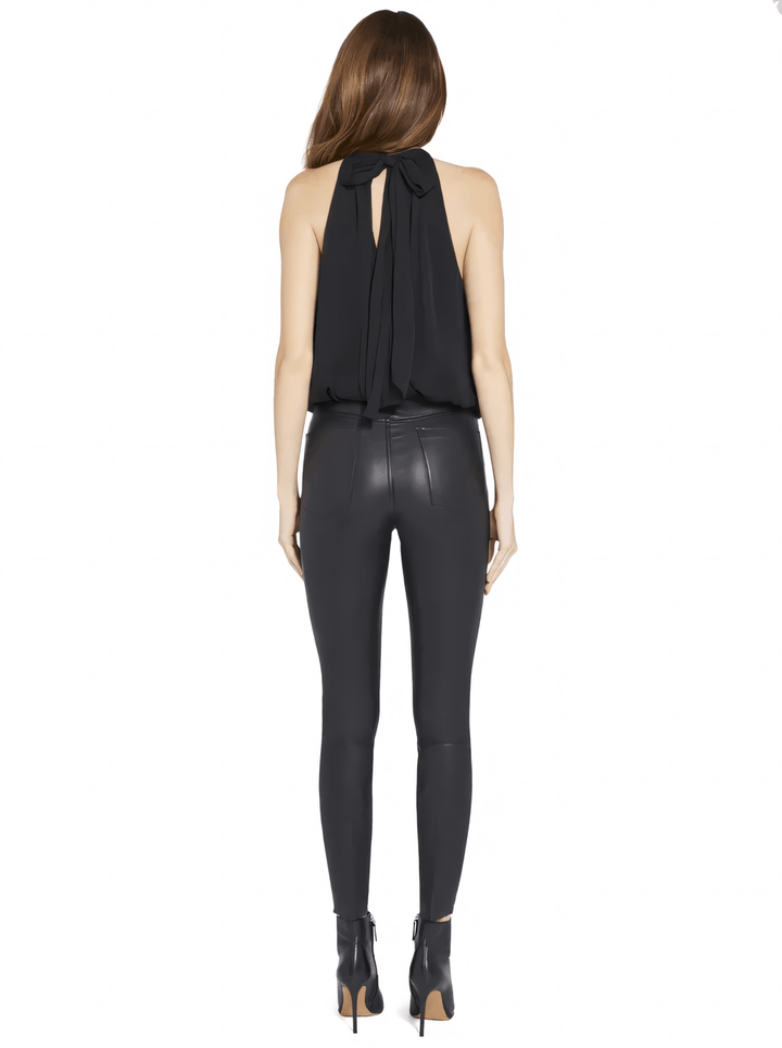 Women's Cocktail High Neck Halter Sleeveless Blouse
