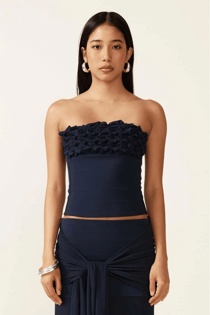 Women's Wedding Guest Strapless Maxi Skirt Set