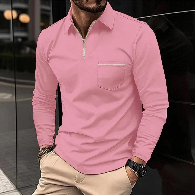 Malcolm | Men's Modern Quarter-Zip Polo Shirt