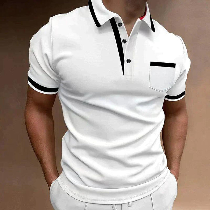 Evan | Men's Classic Contrast Trim Polo Shirt