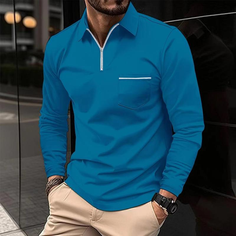 Malcolm | Men's Modern Quarter-Zip Polo Shirt